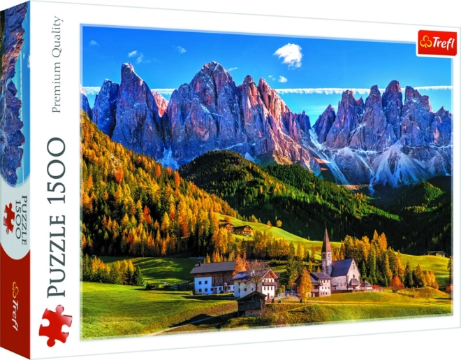 Puzzle Val di Funes, Dolomiți – 1500 piese Trefl