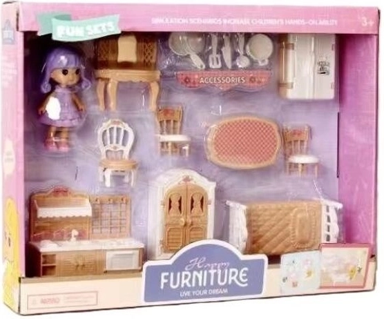 Happy Furniture set de mobilier cu păpușă