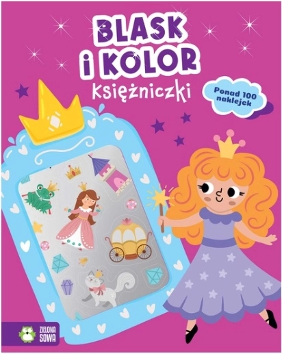 Sclipiri și culori: Carte de colorat pentru prințese cu autocolante metalice