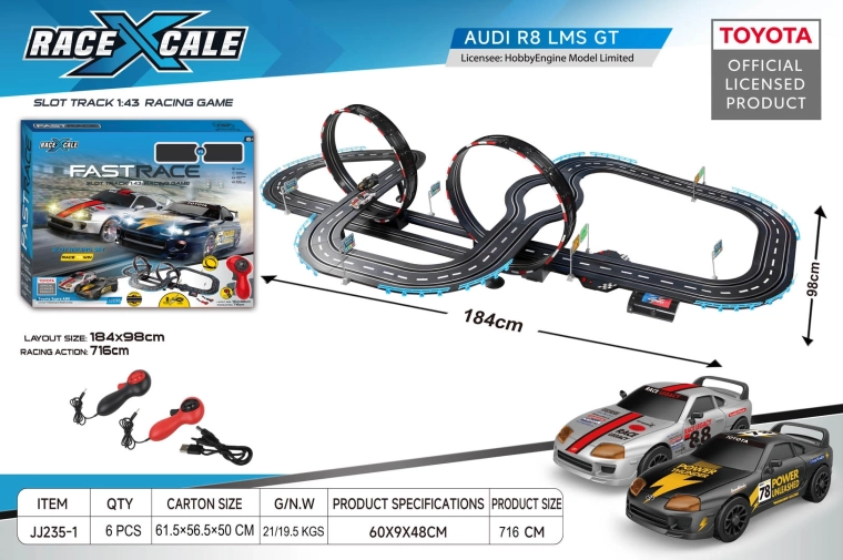 Pistă de curse cu telecomandă Toyota Supra 1:43
