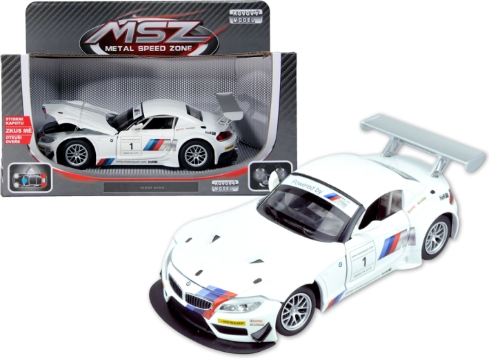 Model auto metalic 1:24 BMW Z4 GT3 cu lumini și sunete