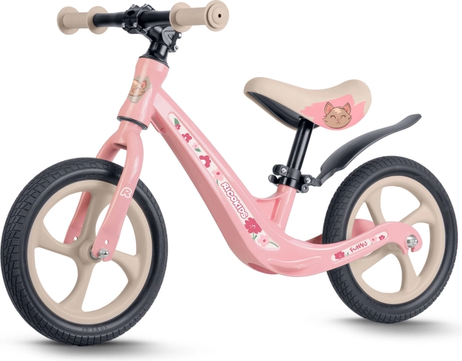 Bicicletă de echilibru pentru copii RICOKIDS FUNNU din aliaj de magneziu, roți EVA de 12"
