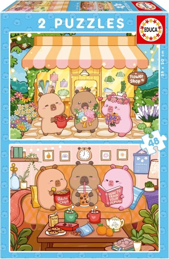 Educa puzzle CapyFun 2×48 piese