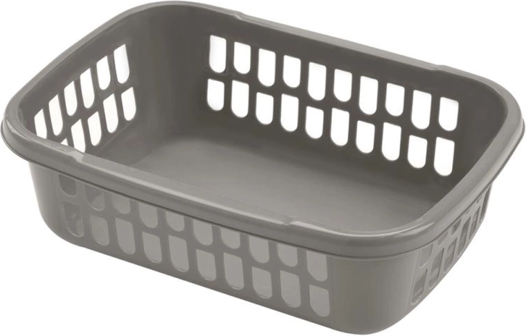 Coș de depozitare din plastic HEIDRUN 36 × 27 × 10,5 cm, mix de culori
