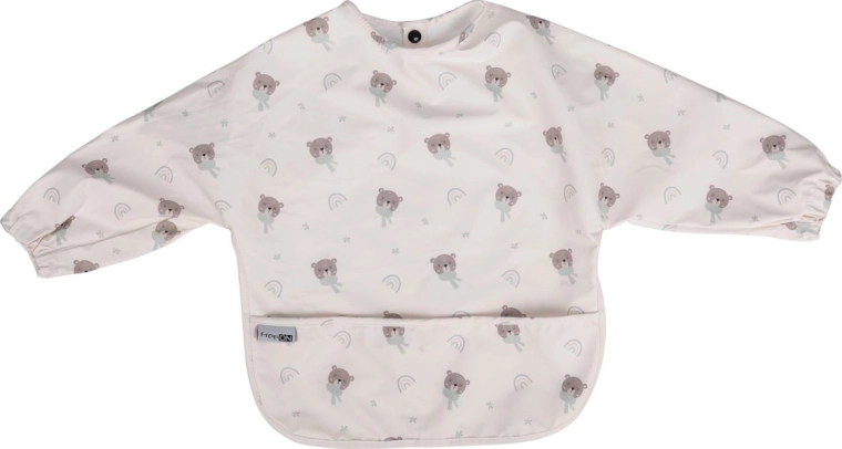 Bavețică FreeON cu mâneci lungi HugMe Bear Beige