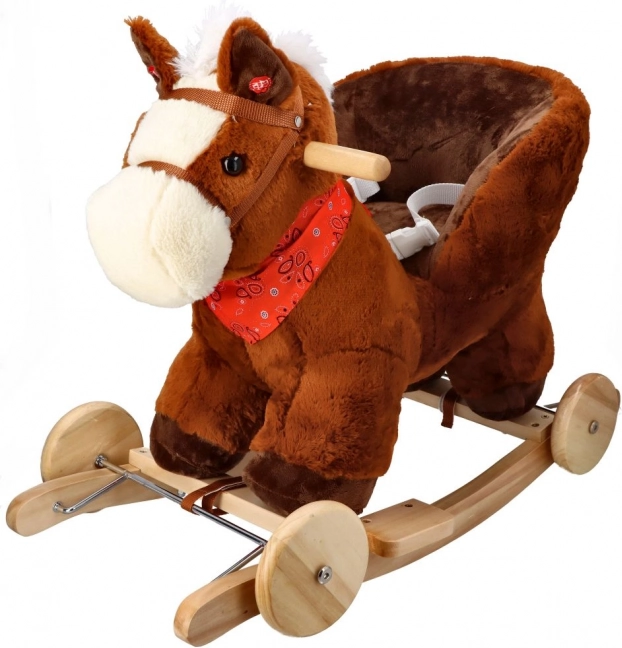 Căluț de lemn cu roți și scaun