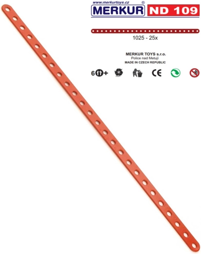 Merkur piesă de schimb ND109 – benzi metalice cu 25 de găuri (25 buc.)