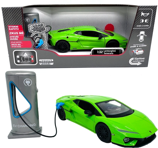 Model metalic Lamborghini Temerario 1:32 cu lumini și sunete