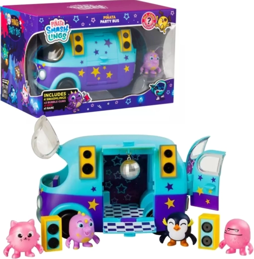 Autobuz de petrecere Piñata Smashlings cu 4 figurine