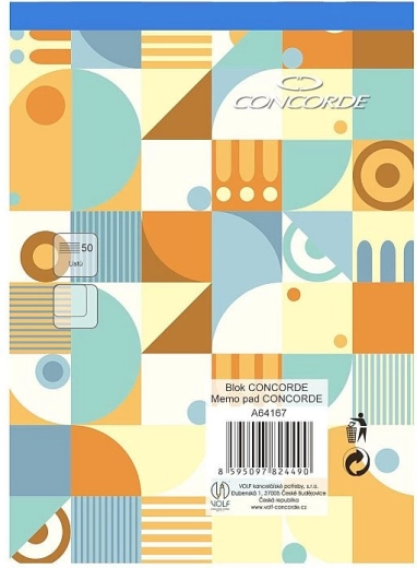 Bloc CONCORDE A6 alb, 50 file