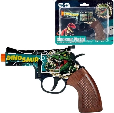 Revolver metalic cu capse, cu motiv de dinozaur