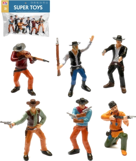 Adar figurine de acțiune cowboy cu arme 9 cm (6 figurine)