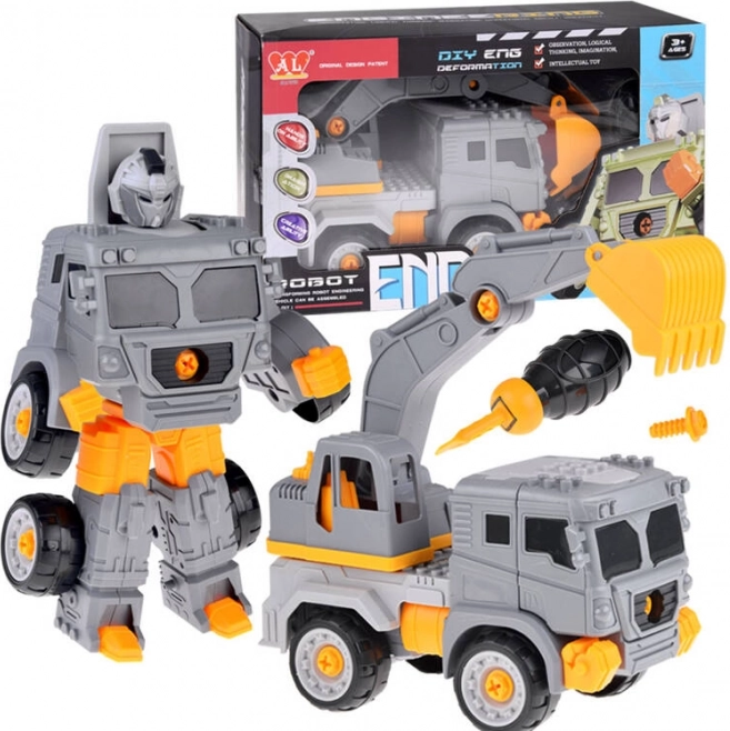 Super mașină-robot de construcții 2în1 – Excavator