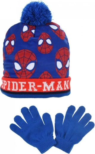 Căciulă și mănuși pentru copii Spiderman