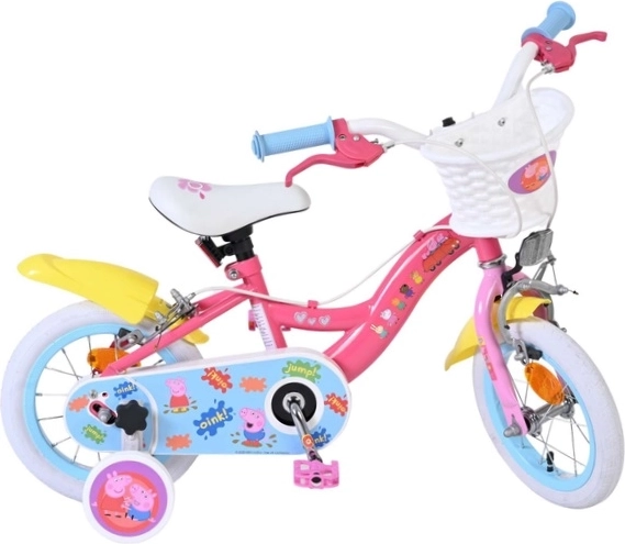 Bicicletă pentru copii Peppa Pig 12" cu roți ajutătoare