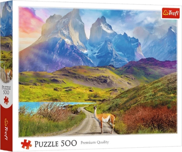 Puzzle 500 de piese Lama în Patagonia