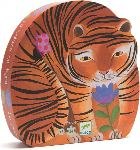 Puzzle Djeco Tigru la plimbare (24 piese)