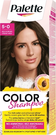 Palette Color Shampoo 5-0 castaniu mediu 50 ml