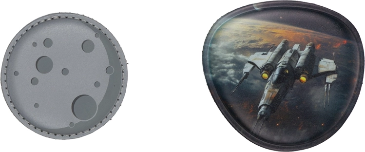 Baagl Baaglies – set de insigne Spațiul cosmic și Lună (2 buc.)