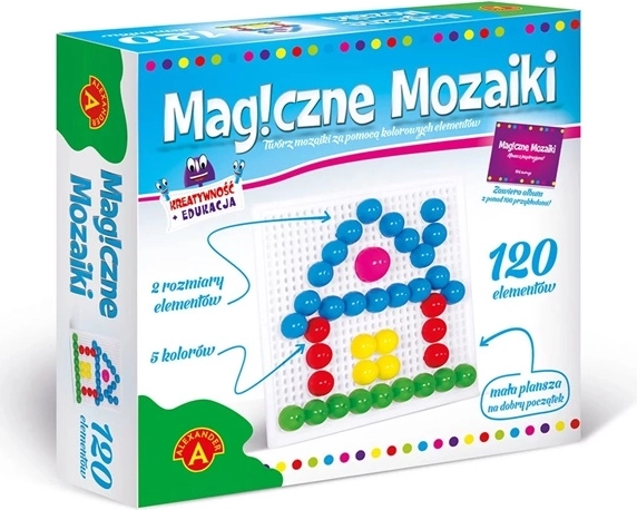 Mozaicuri magice – set creativ și educativ 120 de piese