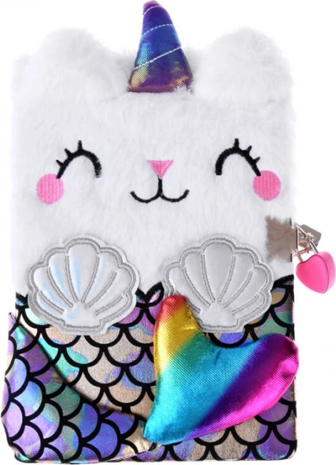 Jurnal cu cheie Pisică Unicorn Sirenă