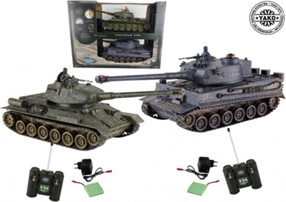 Tanc RC T34 vs Tiger (set 2 buc.) 1:24