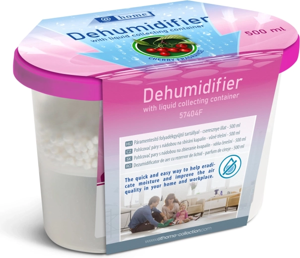 Absorbant de umiditate cu recipient pentru lichid, cu parfum de cireșe, 500 ml