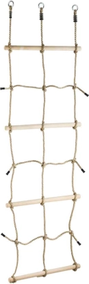 Plasă de cățărare cu mânere din lemn