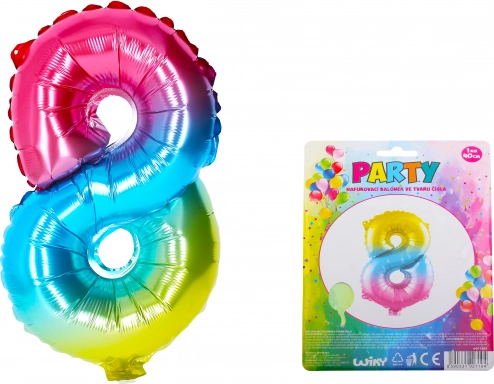 Balon curcubeu gonflabil numărul 8