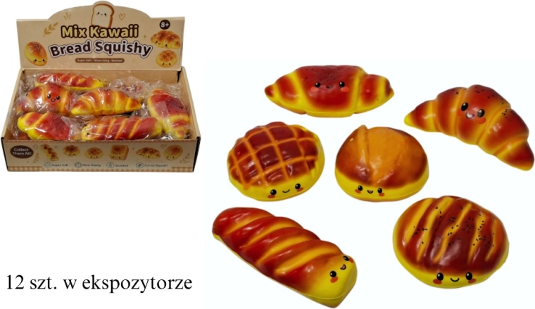 Squishy kawaii antistres – corn/chiiflă mix - 1 bucată