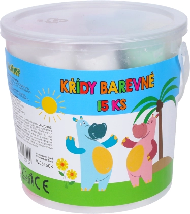 Crete colorate pentru trotuar în găleată, 15 buc