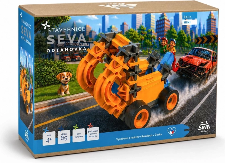 Seva mini autospecială de tractare – set de construcție cu 69 de piese