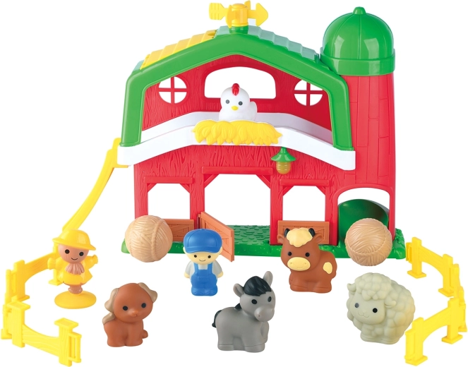 Fermă Playgo cu animale – hambar cu siloz și figurine