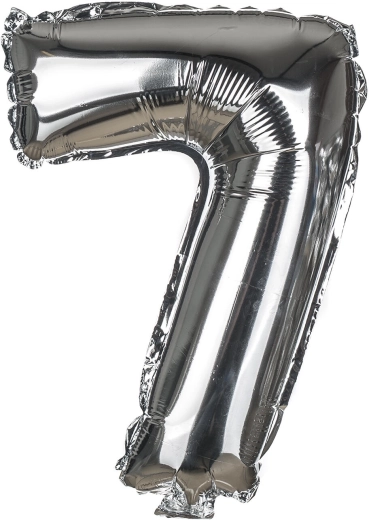 Baloan din folie cifră 7, 30 cm – mix auriu și argintiu