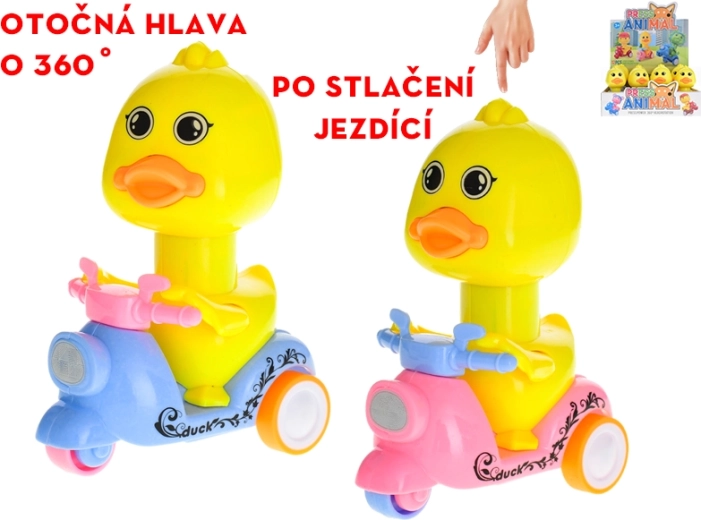 Rățușcă pentru copii 13 cm – se mișcă la apăsare și are cap rotativ 360°