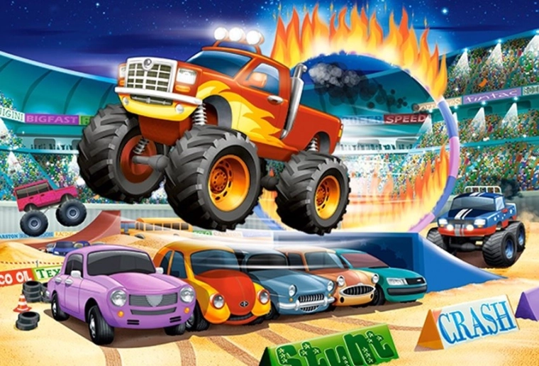 Puzzle 40 Maxi Monster Truck Săltăreț