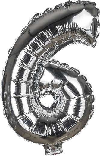 Balon din folie cifră 6, 30 cm – MY PARTY