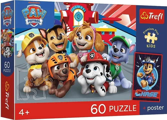 Puzzle pentru copii Premium Plus Kids „După-amiaza cățeilor” 60 de piese