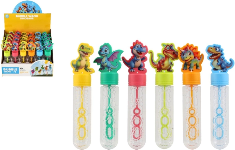 Baloane de săpun dinozaur 15 cm (6 tipuri) – 24 buc. în cutie