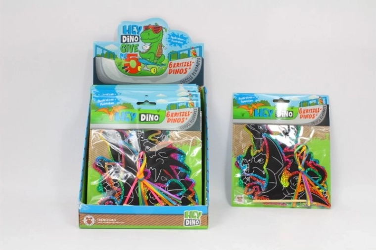 Trend imagini de răzuit cu dinozauri – set 6 buc.