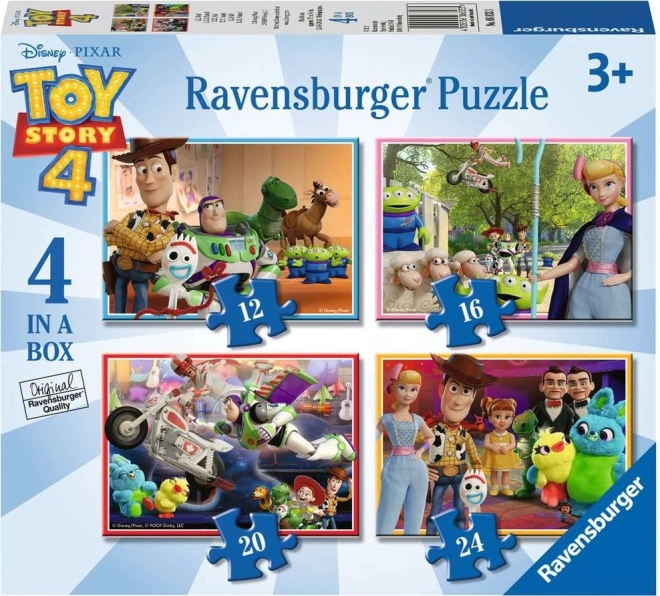 Puzzle RAVENSBURGER Toy Story 4 – set 4 în 1 (12, 16, 20, 24 piese)