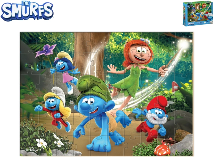Puzzle pentru copii cu Ștrumfi, modelat – Prințesă, 60 de piese