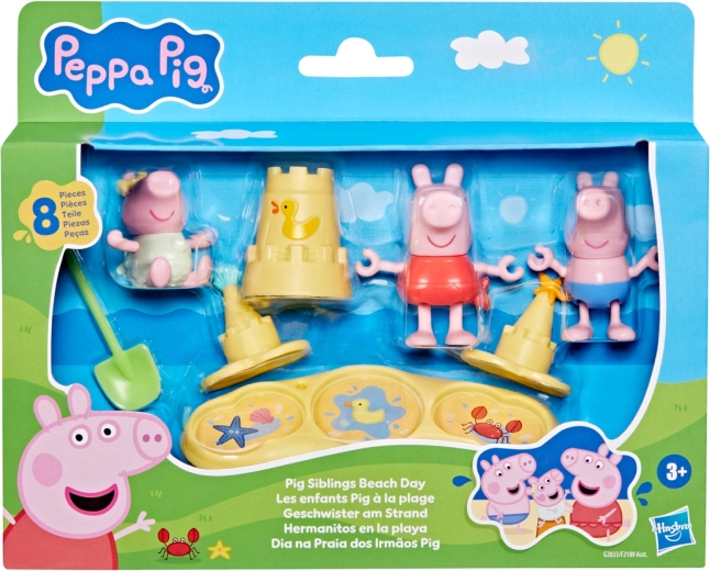 Hasbro Purcelușa Peppa Pig – frații la plajă