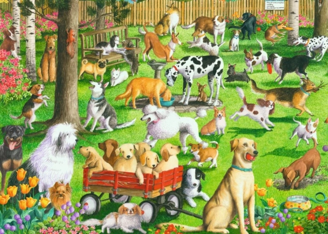 Puzzle Ravensburger Parcul de câini XXL 500 de piese