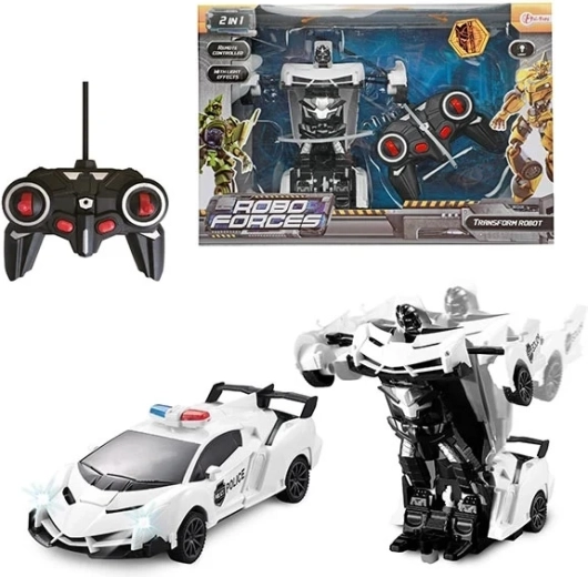 ToiToys mașină de poliție RC – robot transformabil cu lumină - 1 bucată
