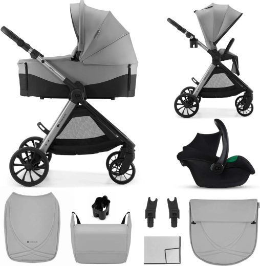 Kinderkraft vesto 2 cărucior combinat 3în1 gri