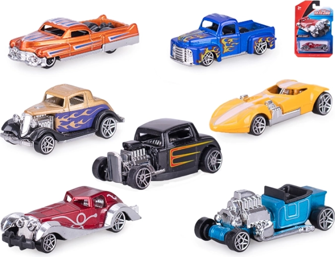 Mașinuță de curse metalică 8 cm cu mers liber