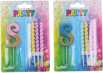 Lumânare pentru petrecere numărul 8 cu 4 lumânări