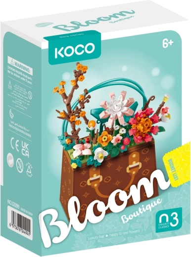 Set de construit mini KOCO floare în poșetă, 267 piese