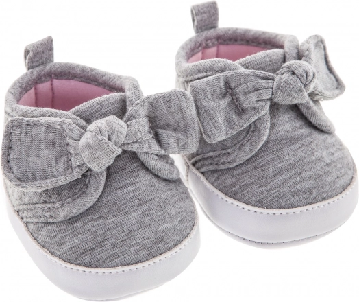 Ghetuțe pentru păpușă – adidași gri cu fundiță